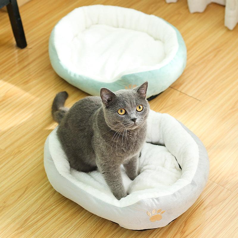 Cozy Haven Removable And Washable Round Pet Kennel - Dog Hugs Cat