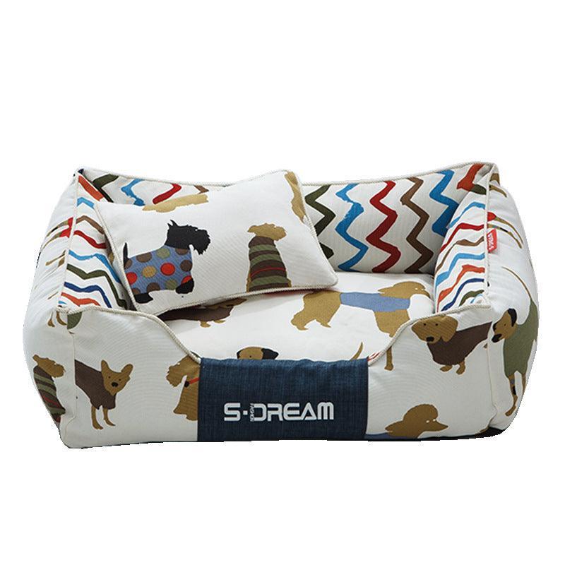 Cozy Haven: The Ultimate Removable And Washable Dog Cat Bed - Dog Hugs Cat