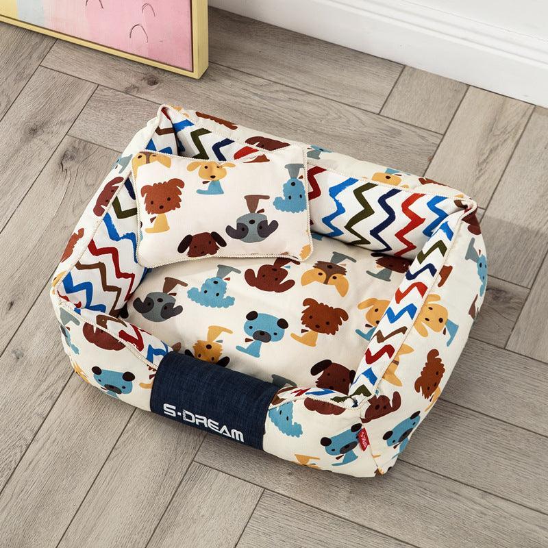 Cozy Haven: The Ultimate Removable And Washable Dog Cat Bed - Dog Hugs Cat