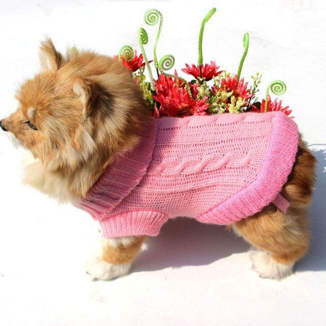 Cozy Knitted Wool Dog Sweater - Dog Hugs Cat