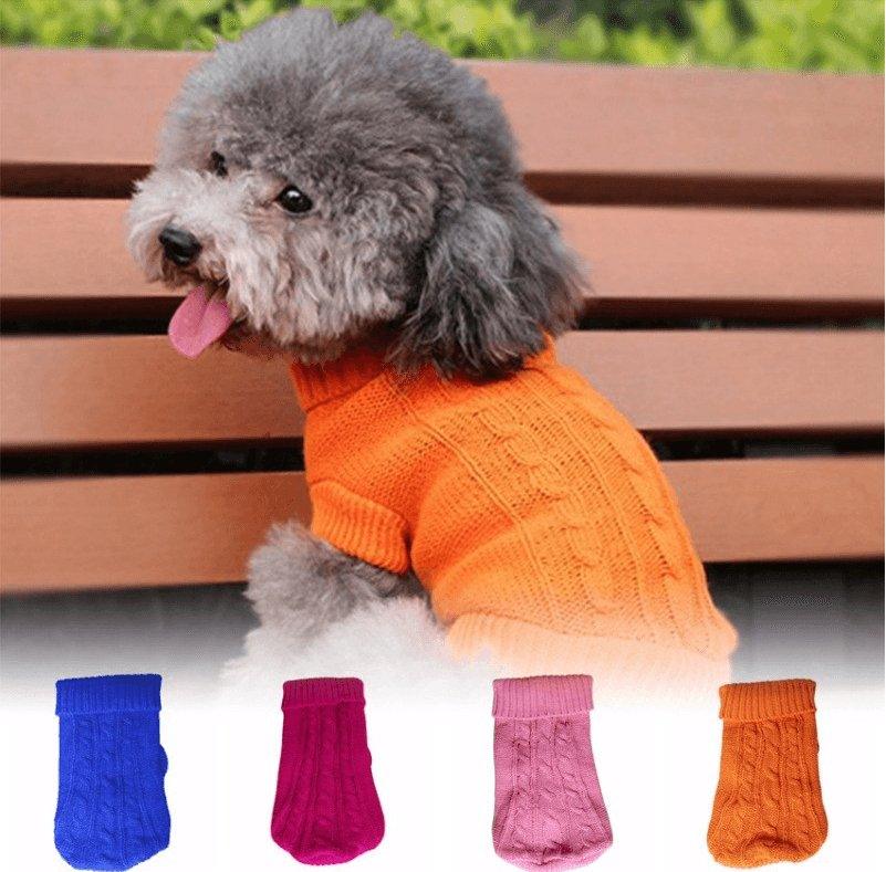 Cozy Knitted Wool Dog Sweater - Dog Hugs Cat