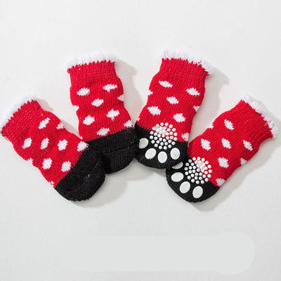 Cozy Paws: Stylish Anti - Slip Pet Socks - Dog Hugs Cat