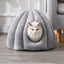 Cozy Pumpkin Pet Cuddle Cave - The Perfect Winter Retreat For Your Furry Friend - Dog Hugs Cat