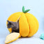 Cozy Pumpkin Pet Cuddle Cave - The Perfect Winter Retreat For Your Furry Friend - Dog Hugs Cat