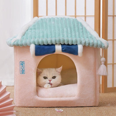 Cozy Retreat Cat House - The Ultimate Enclosed Cat Villa - Dog Hugs Cat