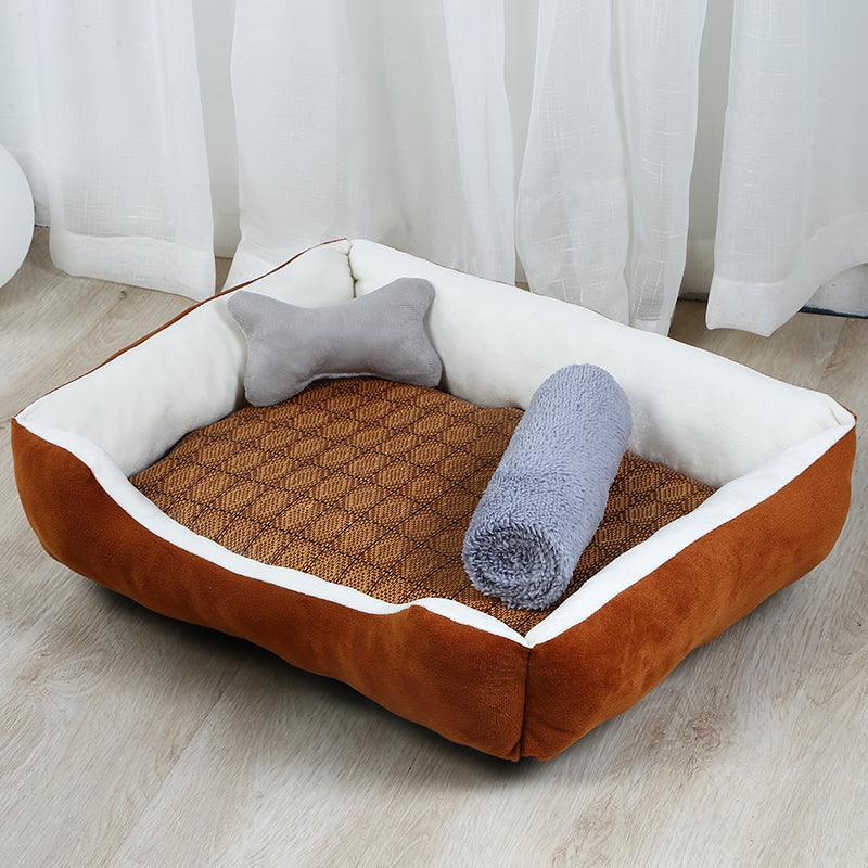 Cozy Retreat Large Dog Bed - Dog Hugs Cat