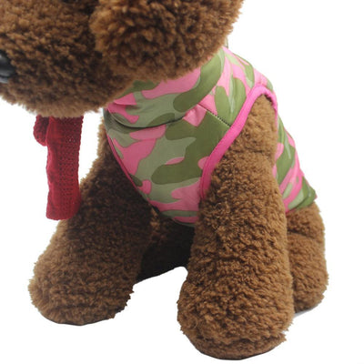 Cozy Striped Pet Jacket With Traction Buckle - Perfect For Autumn And Winter! - Dog Hugs Cat