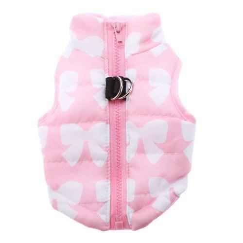 Cozy Striped Pet Jacket With Traction Buckle - Perfect For Autumn And Winter! - Dog Hugs Cat