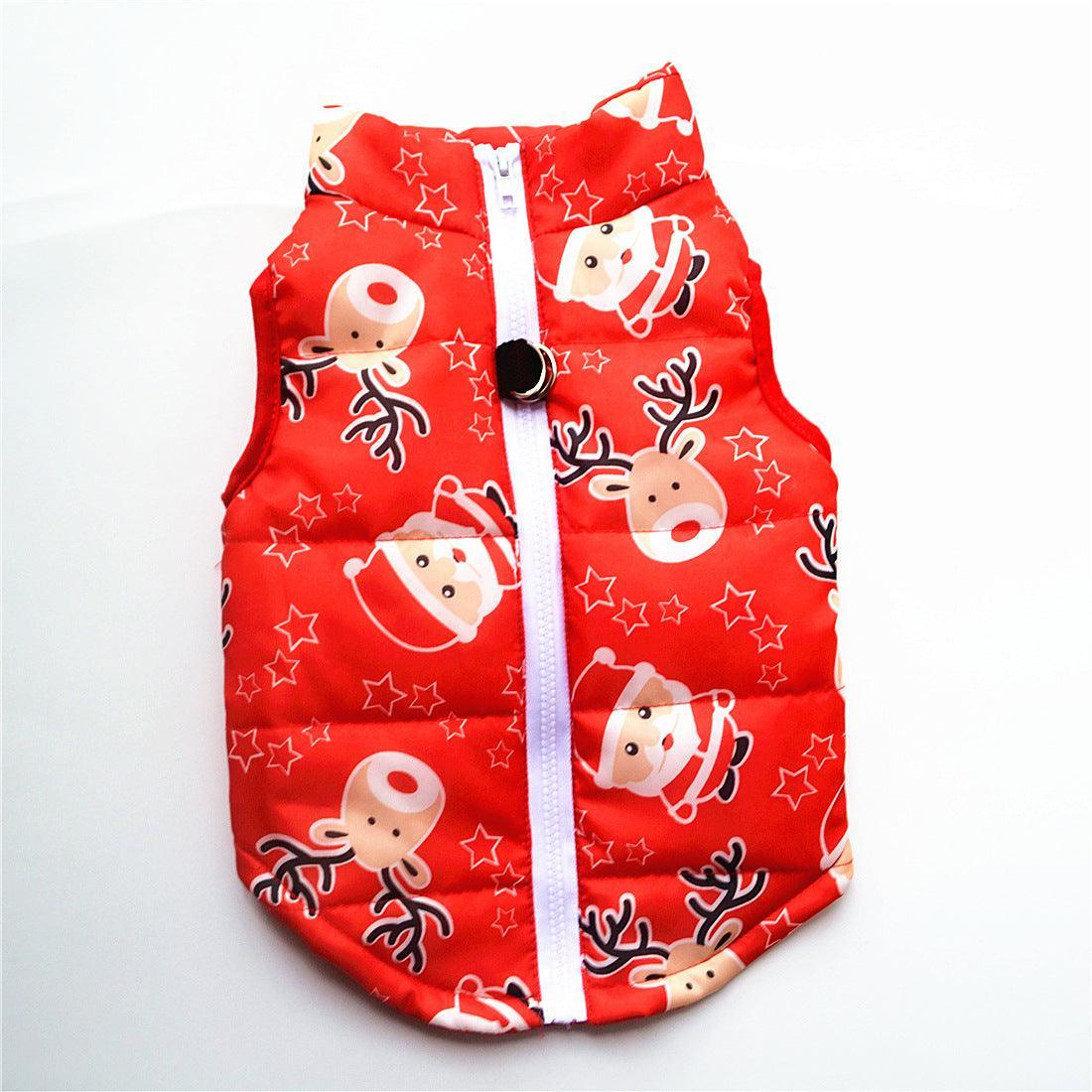 Cozy Striped Pet Jacket With Traction Buckle - Perfect For Autumn And Winter! - Dog Hugs Cat