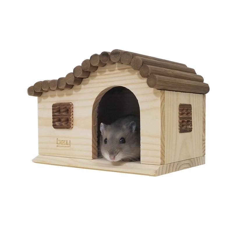 Cozy Woodland Retreat For Small Pets - Dog Hugs Cat