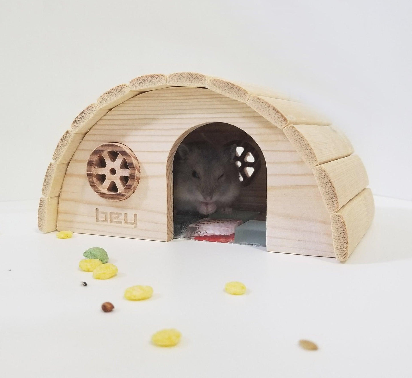 Cozy Woodland Retreat For Small Pets - Dog Hugs Cat