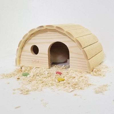 Cozy Woodland Retreat For Small Pets - Dog Hugs Cat