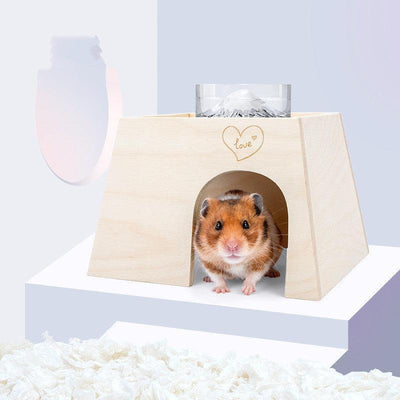 Cozy Woodland Retreat Hamster Hideout - Dog Hugs Cat