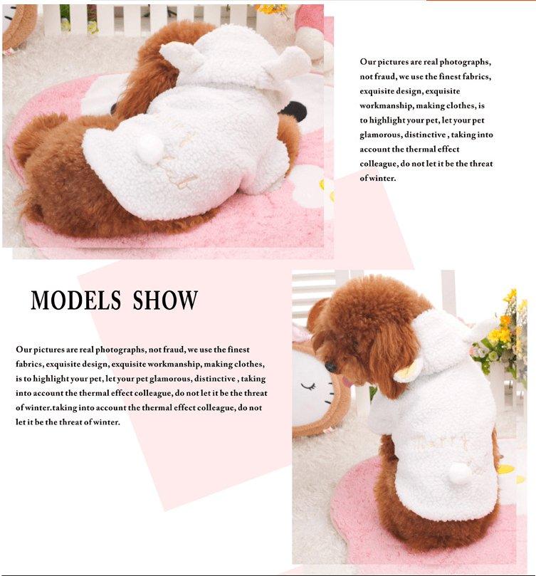 Cozy Woolly Sheep Pet Costume - Dog Hugs Cat