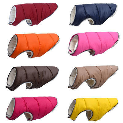 Cozycanine Reflective Winter Dog Jacket: Warm Fleece Pet Coat For Small, Medium, And Large Dogs - Dog Hugs Cat