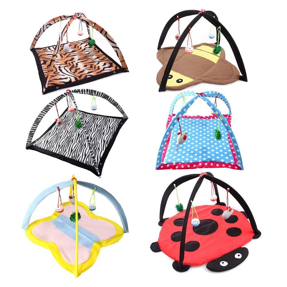 Cozycat Foldable Cartoon Cat Play Tent Hammock: The Ultimate Cat Haven - Dog Hugs Cat