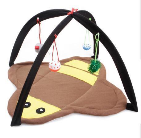 Cozycat Foldable Cartoon Cat Play Tent Hammock: The Ultimate Cat Haven - Dog Hugs Cat