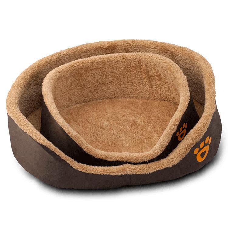 Cozypaws Plush Round Dog Bed - Luxurious Warmth For Your Furry Friend - Dog Hugs Cat