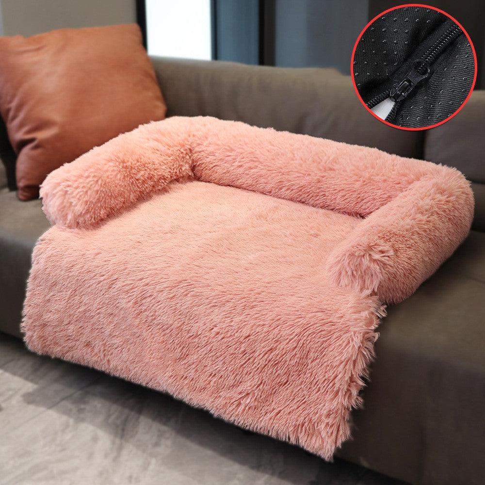 Cozypaws Removable Pet Dog Mat - Luxuriously Soft Sofa Dog Bed - Dog Hugs Cat