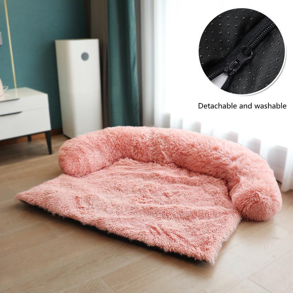 Cozypaws Removable Pet Dog Mat - Luxuriously Soft Sofa Dog Bed - Dog Hugs Cat