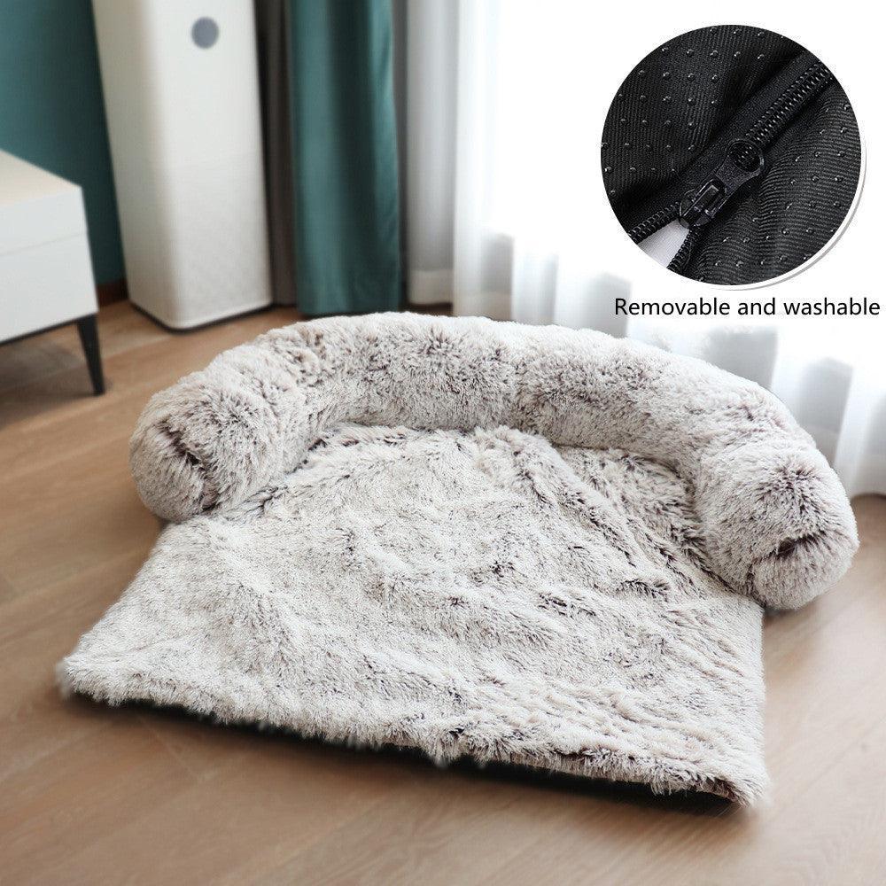 Cozypaws Removable Pet Dog Mat - Luxuriously Soft Sofa Dog Bed - Dog Hugs Cat