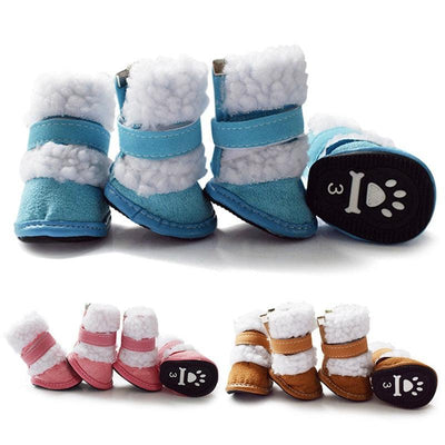 Cozypaws - Stylish Lamb Wool Pet Shoes For Winter - Dog Hugs Cat