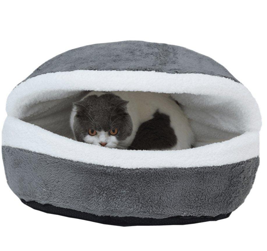 Cozyshell Pet Nest - The Ultimate Removable Cat Litter Dog Kennel - Dog Hugs Cat