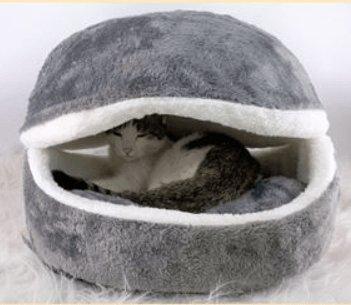 Cozyshell Pet Nest - The Ultimate Removable Cat Litter Dog Kennel - Dog Hugs Cat