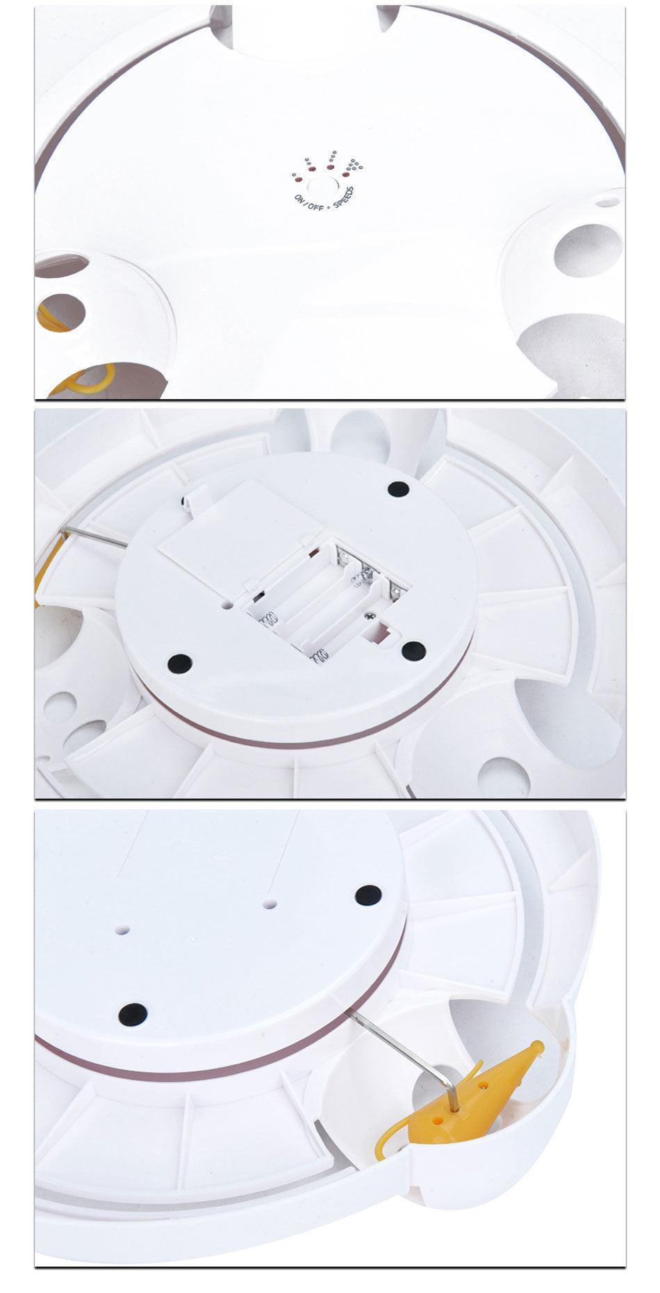 Crazy Catcher: Electric White Cat Toy Wheel - Dog Hugs Cat