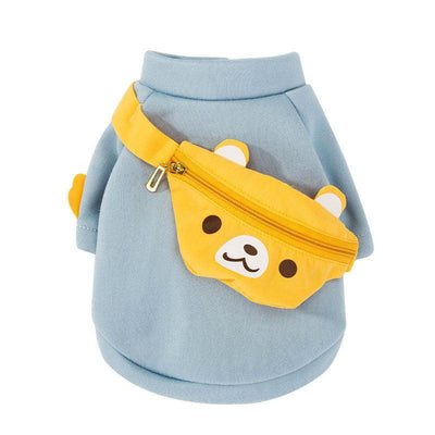 Cuddly Cartoon Pet Sweater Backpack - Dog Hugs Cat