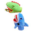 Cuddly Critter Plush Dog Toy - Monster Shark - Dog Hugs Cat