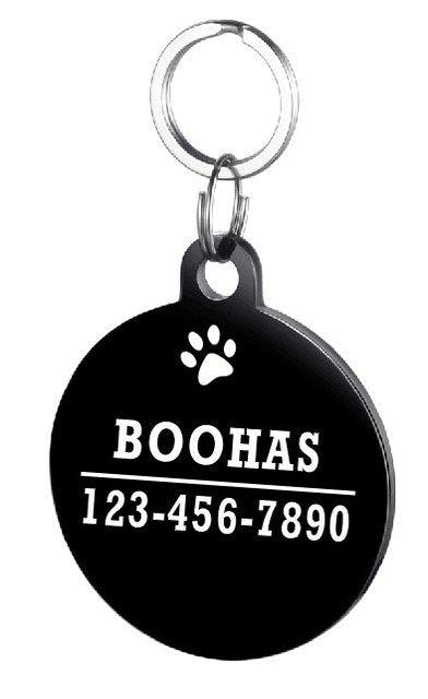 Custom Engraved Stainless Steel Pet Id Tag - Dog Hugs Cat