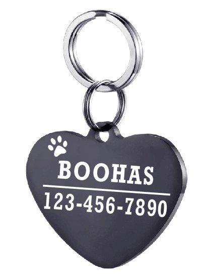 Custom Engraved Stainless Steel Pet Id Tag - Dog Hugs Cat