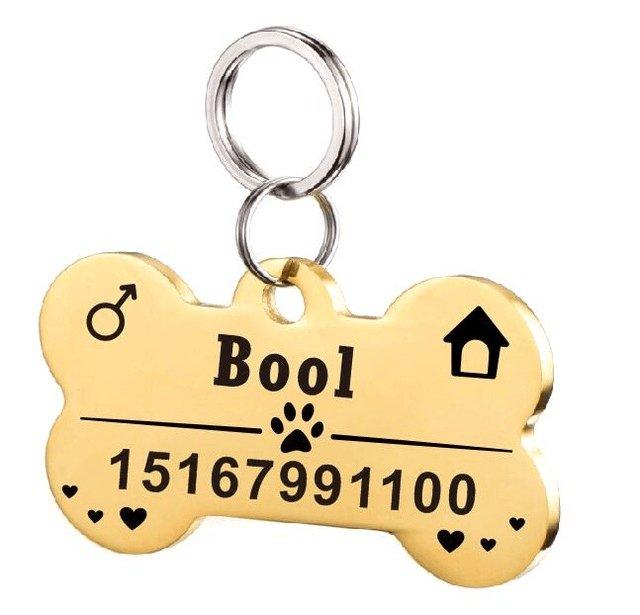 Custom Engraved Stainless Steel Pet Id Tag - Dog Hugs Cat