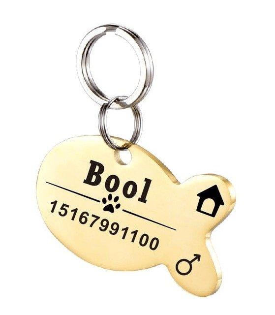 Custom Engraved Stainless Steel Pet Id Tag - Dog Hugs Cat