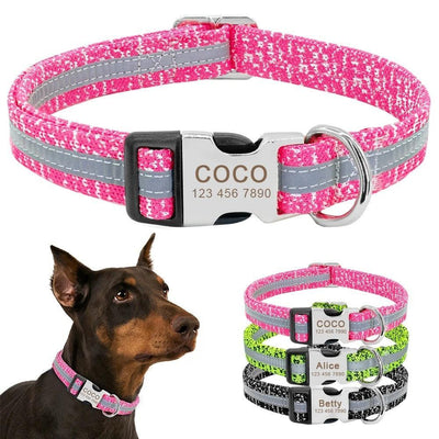 Customizable Pet Identity Collar - The Perfect Blend Of Style And Safety - Dog Hugs Cat