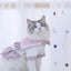 Cute Summer Cat Dress With Pleated Skirt And Rabbit Ears - Dog Hugs Cat