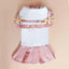 Cute Summer Cat Dress With Pleated Skirt And Rabbit Ears - Dog Hugs Cat