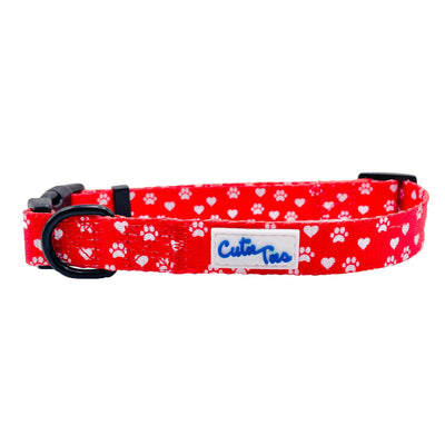 Cutie Ties Adjustable Dog Collar with Unique Designs - Dog Hugs Cat