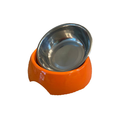 Cutie Ties Interchangeable Orange Small Dog Bowl - Dog Hugs Cat