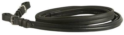 Da Vinci Flat Rubber Covered Reins with Buckle Ends - Superior Craftsmanship - Dog Hugs Cat