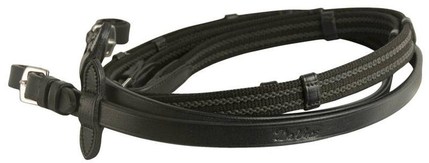 Da Vinci Web Anti - Slip Reins with European Leather Buckle Ends - Dog Hugs Cat