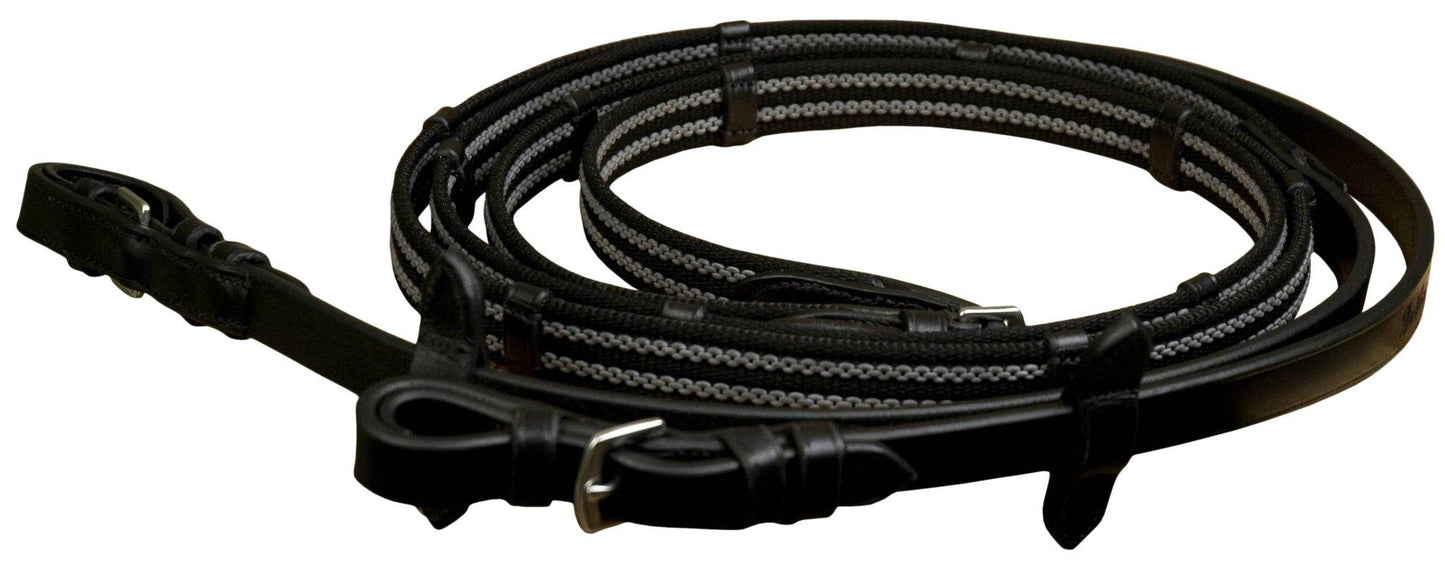 Da Vinci Web Anti - Slip Reins with European Leather Buckle Ends - Dog Hugs Cat