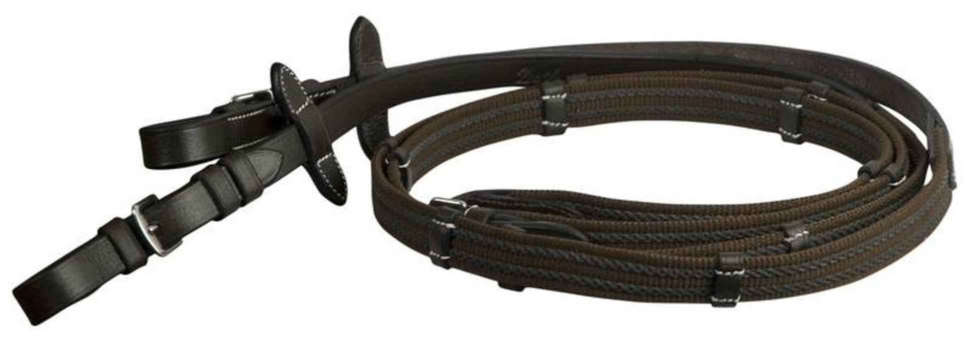 Da Vinci Web Anti - Slip Reins with European Leather Buckle Ends - Dog Hugs Cat