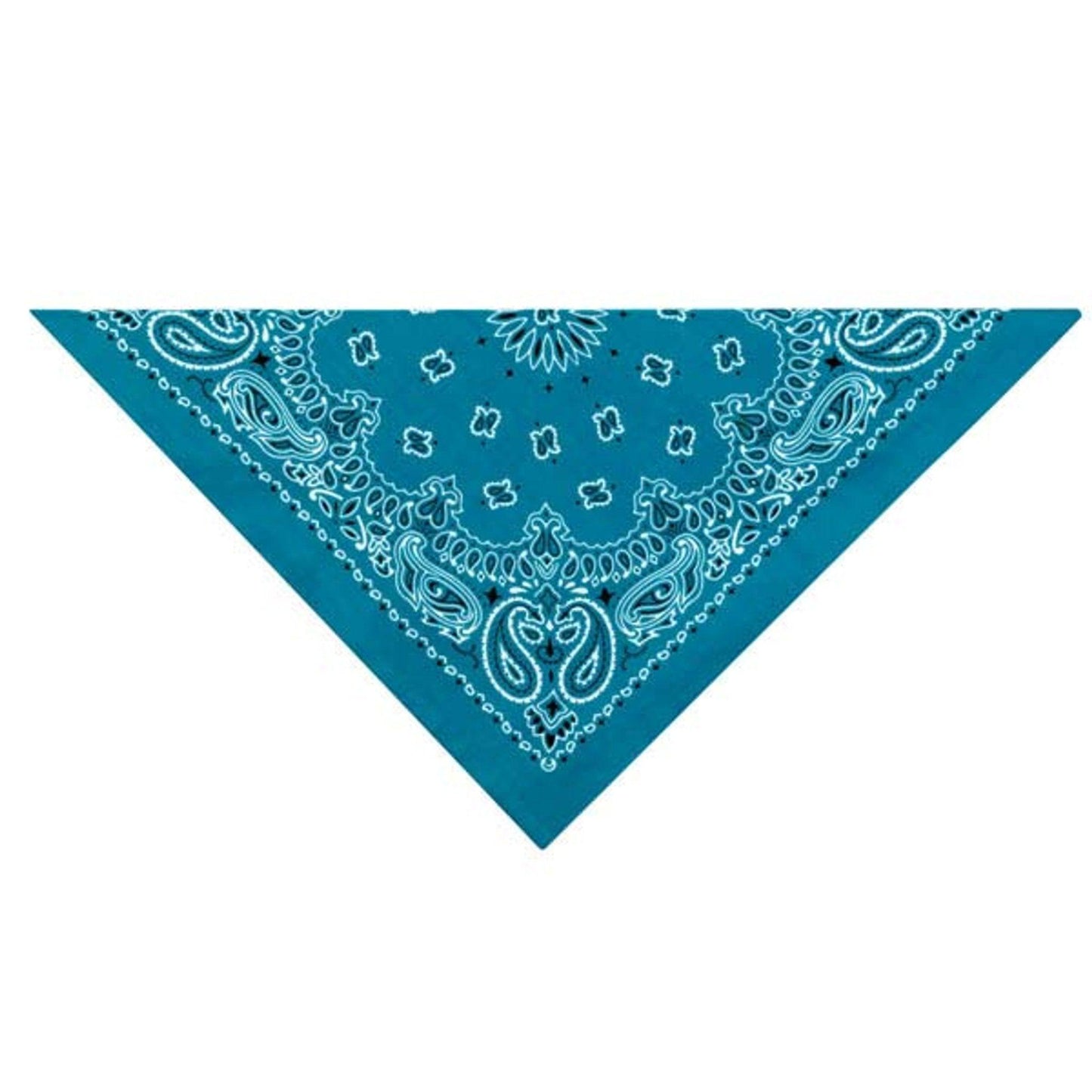 Dark Green Paisley Print Bandana - Dog Hugs Cat