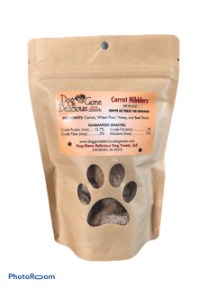 Handmade Carrot Nibblers Dog Treats - All-Natural, Crunchy, and Dental Health-Promoting - 8 oz Resealable Pouch