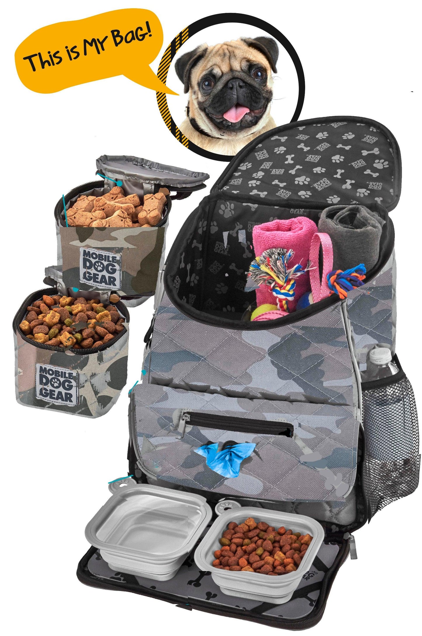 Luxury Dog Travel Backpack: Organised Weekender Bag for Stylish Pet Adventures!