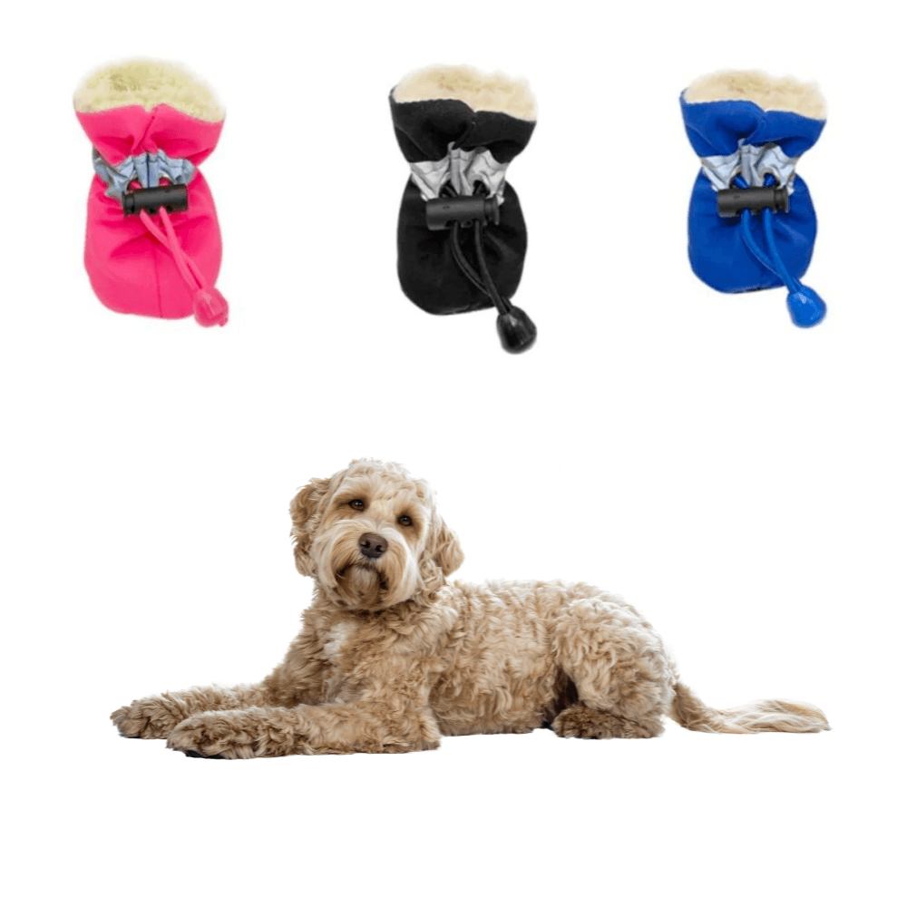 Winter Warm Anti-Slip Dog Shoes - Set of 4