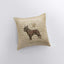 French Bull Dog Beige Throw Pillow - Handmade in America