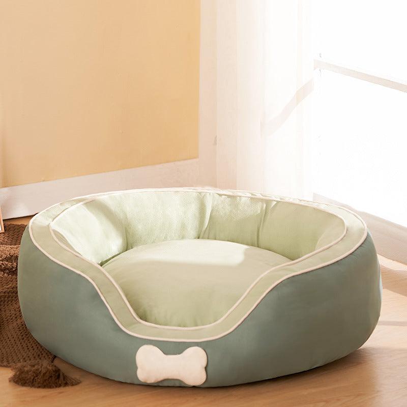 Deluxe Cozy Pet Sofa Bed: Winter Warmth For Your Furry Friend - Dog Hugs Cat